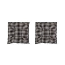 WOOREEDECO 格紋方形坐墊 2入