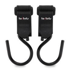 투토츠 유광 특수합금 유모차걸이 2개, 블랙+블랙, 1세트