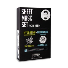 swagger 男士茶樹面膜 23ml 5入+活性碳面膜 23ml 5入, 1套