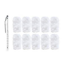 長柄雙面除塵撢+替換頭 10入組, 混色, 1套