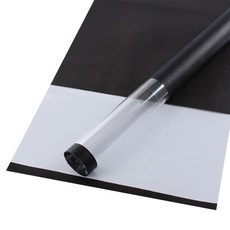 에스피글로벌 클리어 라인 장미 한송이 플라워 포장지, 블랙, 20개