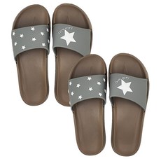 Gbsnaturallife EVA雙王牌衛浴鞋, 棕色, 2個