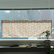 Heim&Heim魯冰花象牙白廚房門簾, 象牙色+多色