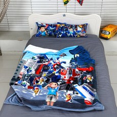 Hello CARBOT 衝鋒戰士 圖案印花超細纖維毛毯, 汽車戰士款