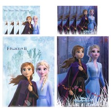 kumhong 冰雪奇緣 2 兩個口袋文件夾文件 5p x 2 件套, 混色, 1套