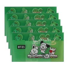 STUDIO EIGHT BT21 PP封面便利貼 4款組合, 綠色, 5套