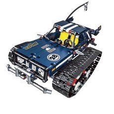 레프리카 블럭 TECH RC 맷트랙 트럭 2.4GHz 블루투스 완구 CBT260253APP, 블루, 1개