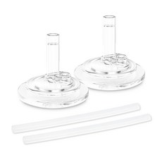 VANADA 替換吸管 2入+吸嘴 2入組, 1組, 單色(260ml容器適用)