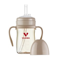 VANADA PPSU 360度旋轉雙耳吸管學習杯, Mild Choco, 180ml, 1個