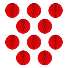 리빙다 허니콤 모빌 장식 10p, 레드(부착타입 랜덤 발송)