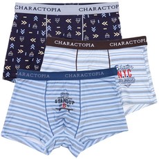 CHARACTOPIA 男童滑板平口褲3件組