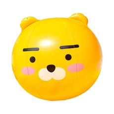 카카오프렌즈 부끄라이언 페이스 비치볼, 혼합 색상, 1개
