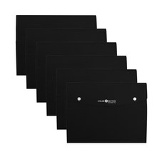 8格文件風琴夾, 黑色, 6個