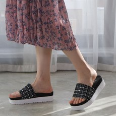 POV SHOES Shoebel 女式雙墊全跟拖鞋瓷磚