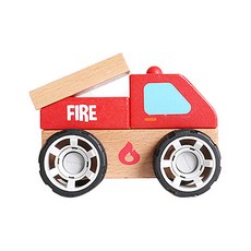 iwood 消防車迷你原木汽車, 混色