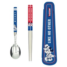 LILFANT 米奇超薄餐具盒組, 藍色, 1組