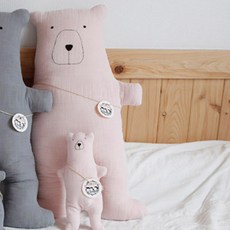 nalala Mrs.KKang 熊造型紗布娃娃2入組, 粉色