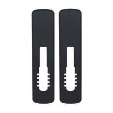 Ecopick 推拉式門鎖整合加固板, 黑色, 2個