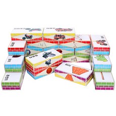 兒童視覺車輛物體識別紙磚塊 50p, 混色