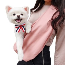 Pet D&C 狗狗寵物斜背包, 珊瑚粉紅色, 1個