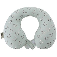 투토츠 사계절 카시트 유아 목베개, 큐티캣 민트, 1개