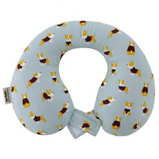 투토츠 사계절 카시트 유아 목베개, 프리독 블루, 1개