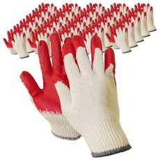 다용도 반코팅 장갑, 100개, 적색