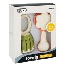 Petit Bebe 音樂搖鈴2件組, 米色