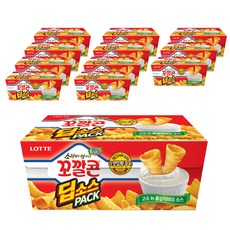 꼬깔콘 딥소스팩 고소앤마요 스낵, 82g, 12개