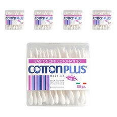 COTTONPLUS 化妝棉籤, 80支, 5入