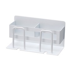 免打孔飯店式牙刷架, 白色的, 1個