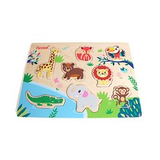 iwood 叢林動物木拼圖, 1個, 8件