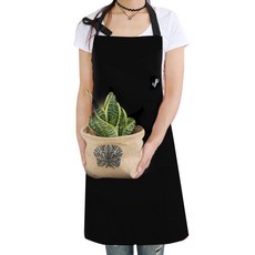 블럭마트 북유럽 선인장 앞치마, 블랙, 1개