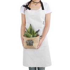 블럭마트 북유럽 선인장 앞치마, 화이트, 1개