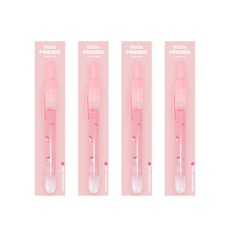카카오프렌즈 리틀 노크식 형광펜, 리틀 어피치, 4개