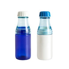 momhandson 聯名 Tritan 水瓶 2入, 藍色, 白色, 500ml, 2個