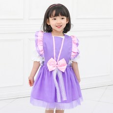 ROROCHAT 女童紫色公主裙