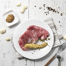 코빅푸드 갈릭버터 시즈닝 채끝스테이크 (냉장), 300g, 1개