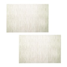 위빙 사각 테이블매트 2p, 아이보리, 45 x 30 cm