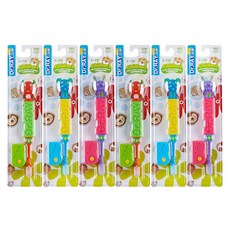 兒童動物造型牙刷+收納盒, 隨機出貨, 6支, 1支