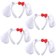 PARTYSHOW 派對用品 狗狗髮箍, 白色, 4個