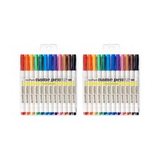 munhwa Nex Pro 12色名筆, 黑色、藍色、紅色、橙色、黃色、黃綠色、綠色、淺藍色、紫色、粉色、赭色、棕色, 2套
