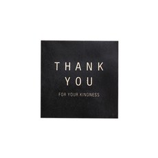 indigoshop 文字印花方形貼紙 S號, 黑色, 142張