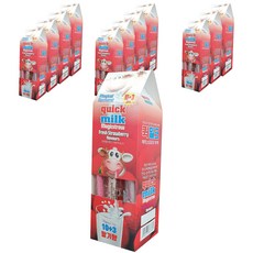 퀵밀크 매직스트로우 밀크팩 딸기향, 12개, 78g