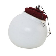 傾斜陶瓷茶葉罐 小, 白色的, 1個