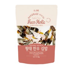 후코홀릭 강아지 해산물 간식, 황태 한우 김밥, 80g, 1개