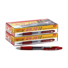 JAVAPEN Power Grip 原子筆 1.0mm, 紅色, 24個