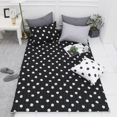 法蘭絨絎縫床墊套, 黑色的