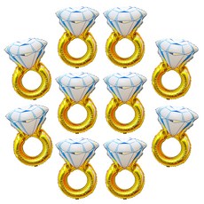 리빙다 다이아몬드반지 은박풍선 소, 혼합색상, 10개