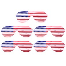 美國國旗百葉窗眼鏡, 混合顏色, 5個